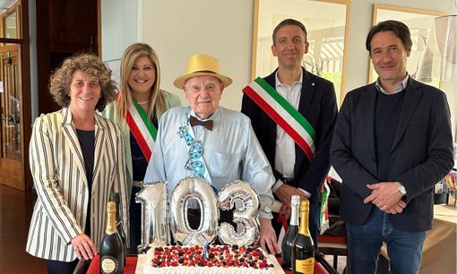 Grande festa a Malnate e a Lozza per i 103 anni del signor Attilio Manenti