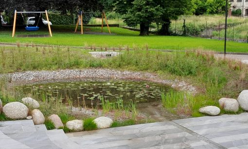 Uno scorcio del parco comunale di via Milano a Besozzo