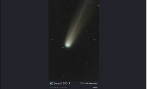 La cometa Lemmon nel cielo sopra il Varesotto La cometa Lemmon nel cielo sopra il Varesotto