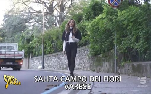 La misteriosa striscia blu della Eolo Campo dei Fiori Climb finisce su Striscia la Notizia