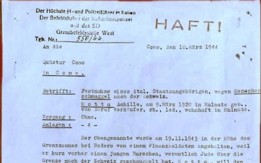 Il documento originale in tedesco dell'interrogatorio del partigiano di Varano Borghi Achille Motta ritrovato per caso