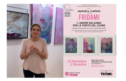 Manuela Carnini, Fridami, e la locandina dell'evento in tribunale