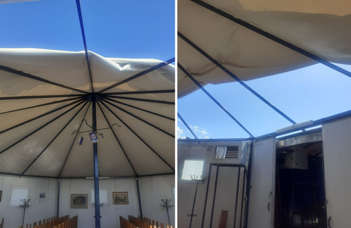 Maltempo, scoperchiato il tendone del Cas. Chiusi i parchi a Busto