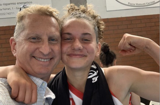 La giovane promessa Emma Centrella insieme a papà Danilo, sindaco di Cocquio Trevisago