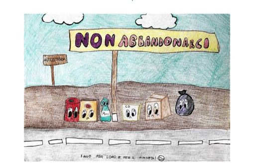 I disegni degli alunni diventano dei manifesti contro l'abbandono dei rifiuti