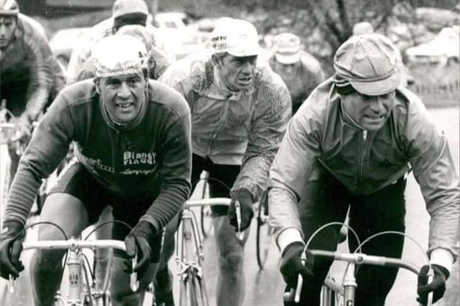 Silvano Contini con Bernard Hinault Silvano Contini con Bernard Hinault