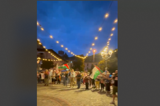 Un'immagine della manifestazione di Laveno per la Palestina di agosto Un'immagine della manifestazione di Laveno per la Palestina di agosto