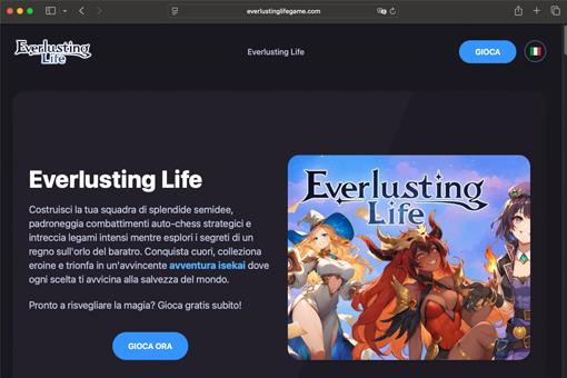 EverlustingLifeGame.com disponibile in Italia su PC e mobile EverlustingLifeGame.com disponibile in Italia su PC e mobile