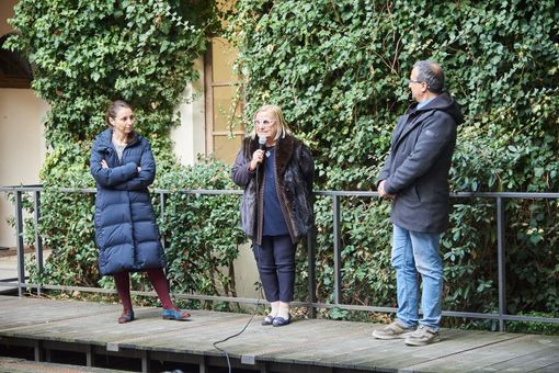 Un momento dell'inaugurazione della nuova mostra al Midec di Cerro di Laveno Mombello Un momento dell'inaugurazione della nuova mostra al Midec di Cerro di Laveno Mombello