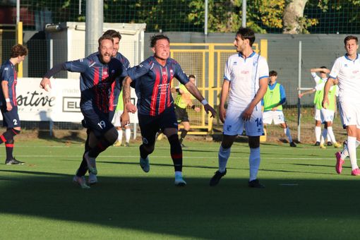 Urlo Caronnese: la gioia di Leonardo Zoppi che ha sbloccato la partita con la Sestese Urlo Caronnese: la gioia di Leonardo Zoppi che ha sbloccato la partita con la Sestese