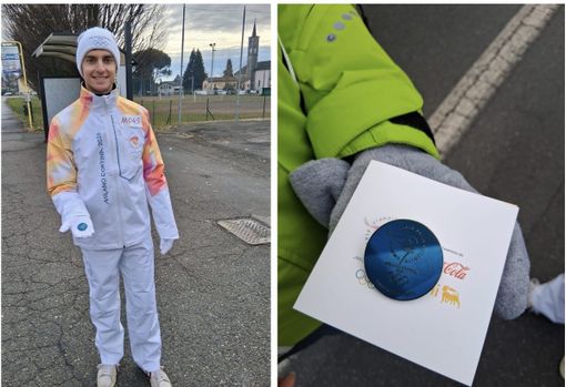 VIDEO. Che emozione, Mattia: la fiamma olimpica tra le mani VIDEO. Che emozione, Mattia: la fiamma olimpica tra le mani