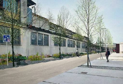 Il rendering di via Lido a Luino