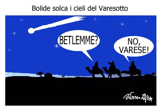 Una meteora illumina il cielo del Varesotto