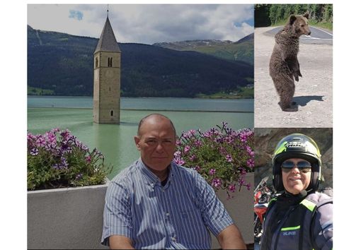 Omar felice durante una delle sue bellissime escursioni. A lato nel viaggio in moto in Transilvania e le ultime foto degli orsi Omar felice durante una delle sue bellissime escursioni. A lato nel viaggio in moto in Transilvania e le ultime foto degli orsi
