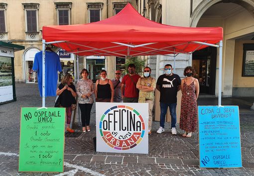 Officina di cura urbana in piazza a Gallarate contro l'ospedale unico Officina di cura urbana in piazza a Gallarate contro l'ospedale unico