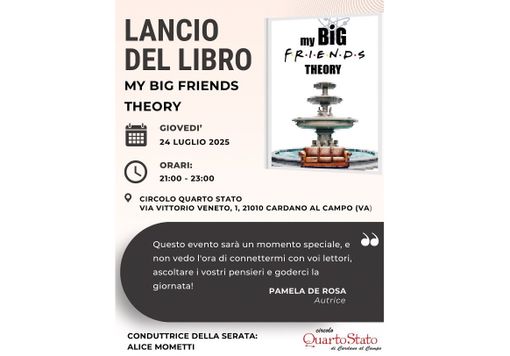 Da Friends a Big Bang Theory: l’amicizia in Tv diventa un libro. A Cardano arriva Pamela De Rosa Da Friends a Big Bang Theory: l’amicizia in Tv diventa un libro. A Cardano arriva Pamela De Rosa