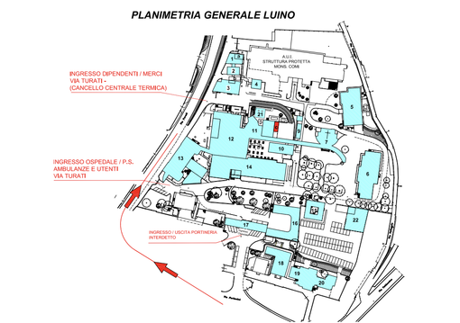 Ospedale di Luino: dal 16 al 18 marzo modifiche temporanee agli accessi per attività di cantiere