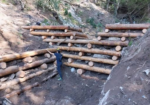 Lavori di messa in sicurezza in corso nel Parco Campo dei Fiori sopra Luvinate Lavori di messa in sicurezza in corso nel Parco Campo dei Fiori sopra Luvinate