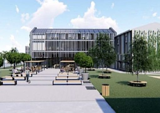 Il rendering del nuovo Polo Civico di Malnate