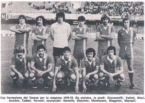 Sergio Taddei è il quinto in piedi da sinistra in un Varese romantico e che aveva come casa naturale la serie B