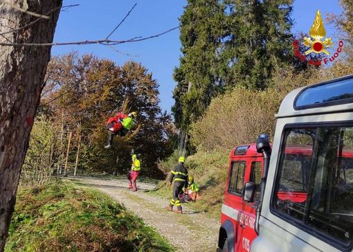 Escursionista in difficoltà al Campo dei Fiori, lo recuperano i vigili del fuoco