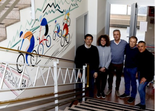 La donazione di De Natale, nella foto tra il sindaco Ottaviani e l'ex sindaco Poliseno