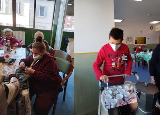 Giovani con disabilità e anziani della casa di riposo insieme a Luino