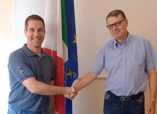 Il sindaco di Ternate Baratelli e il primo cittadino di Varano Borghi Volpi