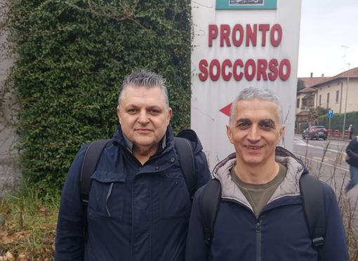 Il segretario territorio di Nursind Varese Salvatore Ferro e il segretario amministrativo Vito Michele Antonucci