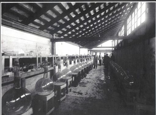 Un'immagine storica dell'ex Polveriera di Taino