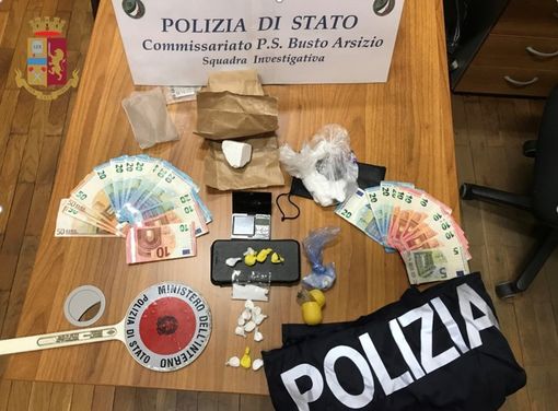 Blitz antidroga della polizia di Busto: arrestato uno spacciatore 62enne