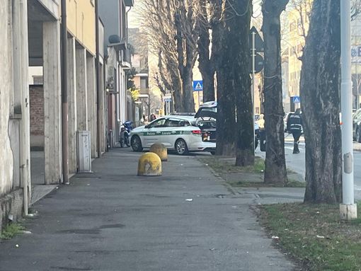 La polizia locale sul posto