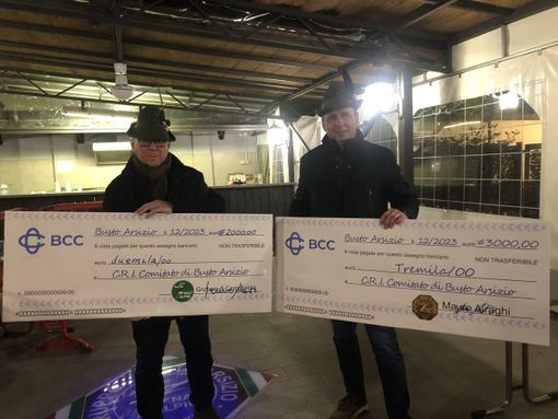 VIDEO E FOTO. Messa degli alpini, al parco di Villa Tosi risuona un Natale solidale: donati alla Croce rossa 5mila euro