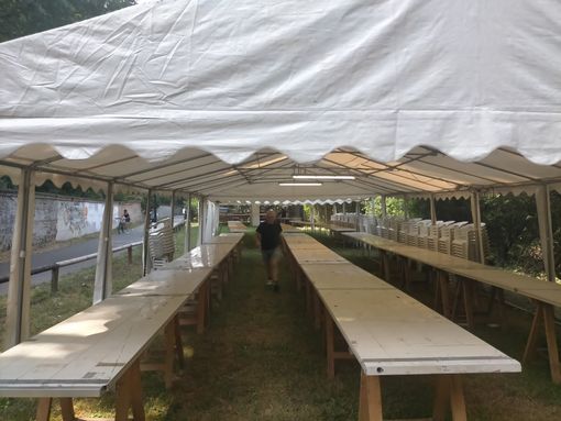 Pronti anche i punti di ristoro per la festa