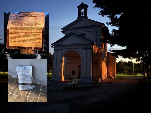 Strappato il cartello della Madonna in Campagna Strappato il cartello della Madonna in Campagna