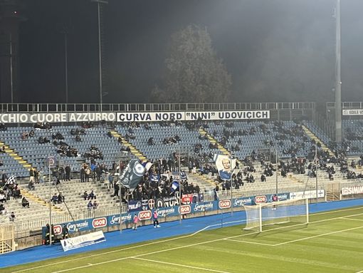 Lo stadio Piola durante un derby con la Pro Patria Lo stadio Piola durante un derby con la Pro Patria