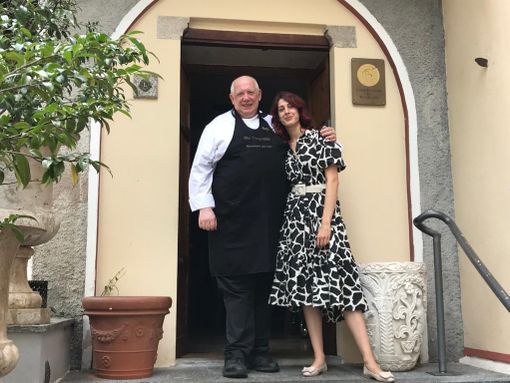 Venanzio Pedrinelli con la figlia Alice