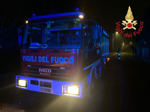 I vigili del fuoco sul posto
