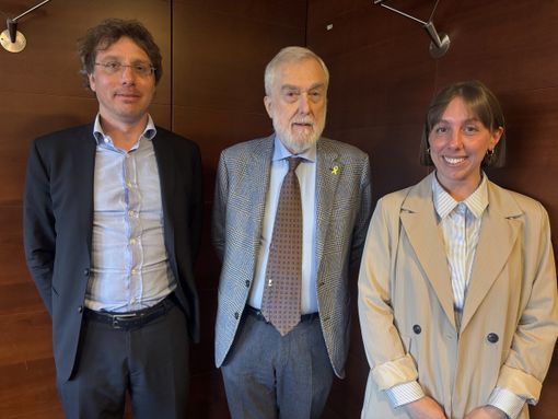 Nella foto, da sinistra, Andrea Pucci, Daniele Schwarz e Virginia Delodovici Nella foto, da sinistra, Andrea Pucci, Daniele Schwarz e Virginia Delodovici