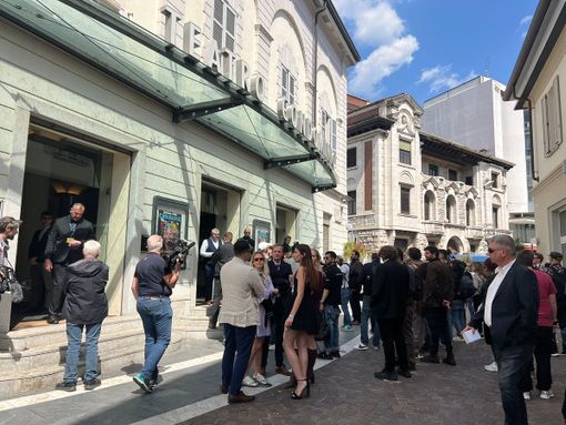 L'uscita dei partecipanti al Remigration Summit 2025