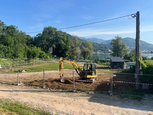 I lavori in corso a Lavena Ponte Tresa