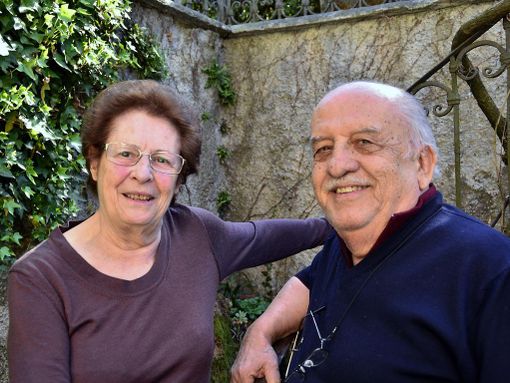 Nanni Svampa con la moglie Dina Nanni Svampa con la moglie Dina