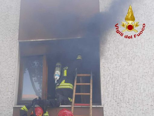 I vigili del fuoco sul posto