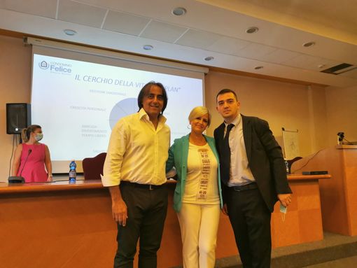 Antonio Mete e Andrea Leta in compagnia di Simona Bastari, relatrice d'eccezione questa mattina per il corso di aggiornamento organizzato da AIAC Varese