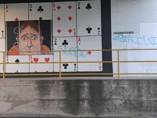Il murales di Cavaria con Premezzo vandalizzato da ignoti