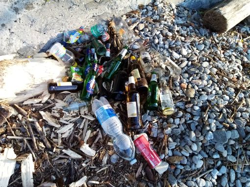 Germignaga, le spiagge invase dai rifiuti la domenica sera