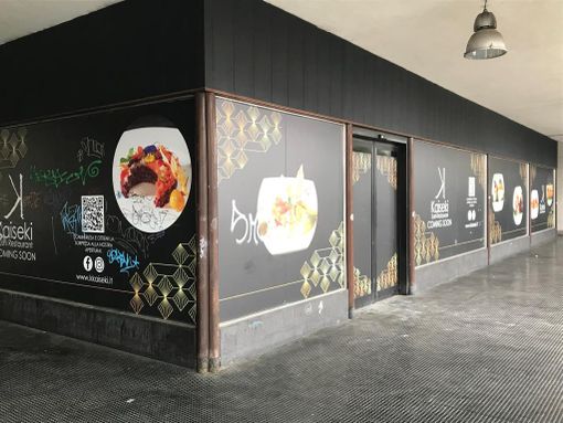 La location del K Kaiseki in viale Milano, di fronte alla stazione dello Stato, di prossima inaugurazione La location del K Kaiseki in viale Milano, di fronte alla stazione dello Stato, di prossima inaugurazione