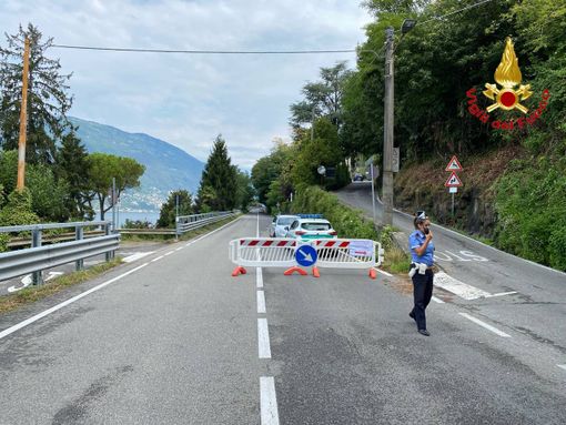 Frana a Maccagno, riaperta al traffico la statale 394 Frana a Maccagno, riaperta al traffico la statale 394