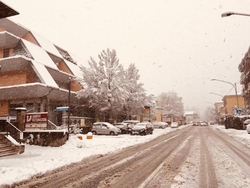 La situazione della neve a Varese (qui siamo in viale Borri) La situazione della neve a Varese (qui siamo in viale Borri)