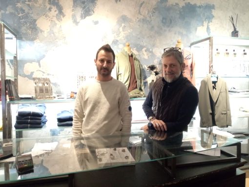 Da sinistra il proprietario de "Il Clan Uomo" Nicolò Rencricca e il responsabile Chicco Alesini